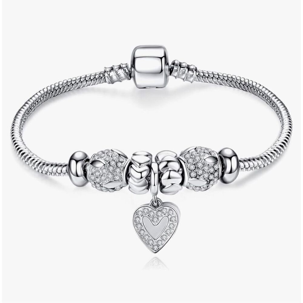 14K Gold Plated Charm Bracelet for Women